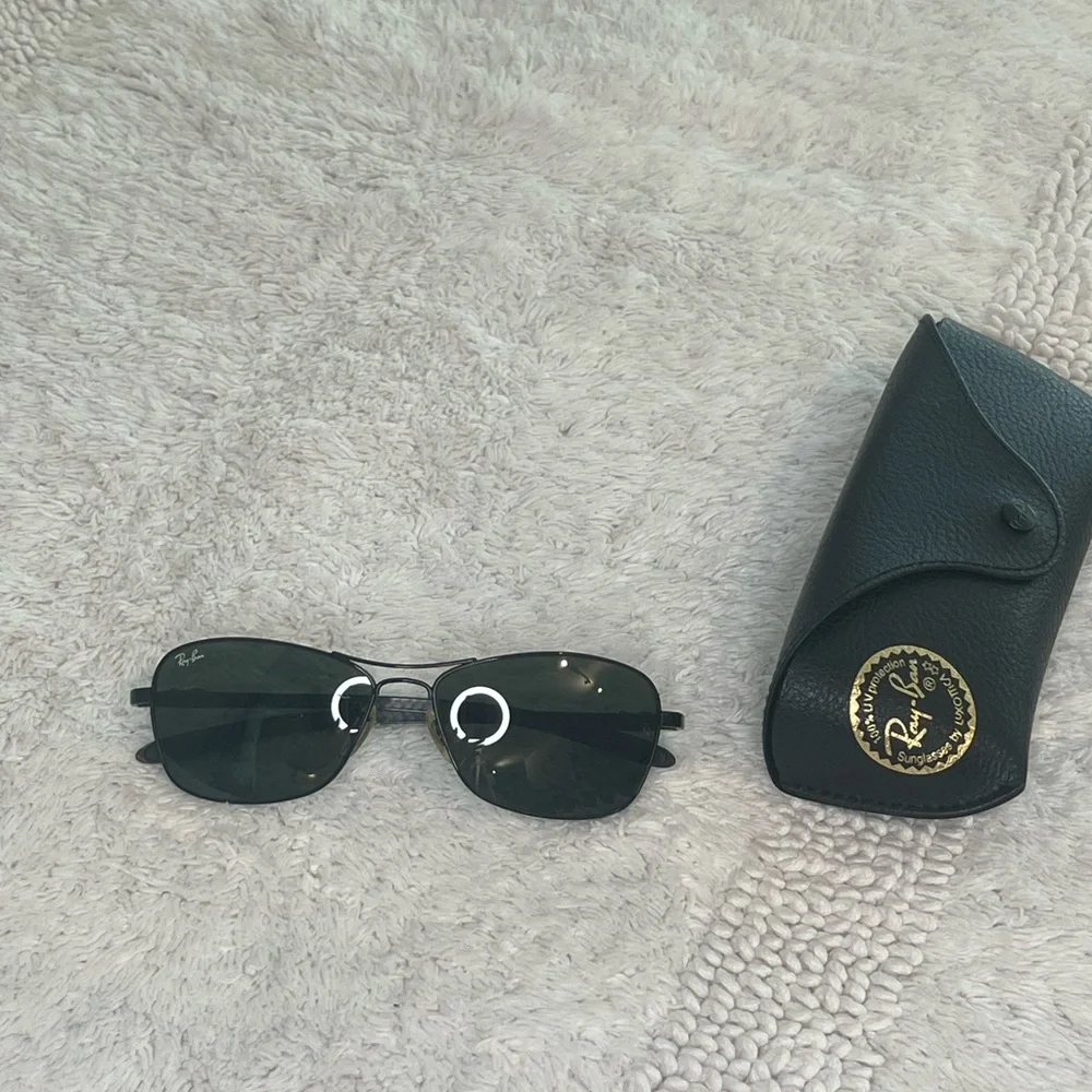 Ray-Ban RB8302 Carbon Fiber Sunglasses Black Frame Green Lenses Made in Italy - Picture 6 of 11